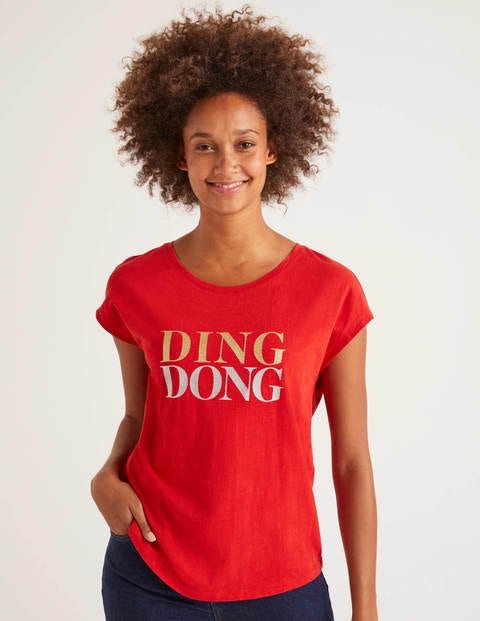 Robyn T-Shirt Aus Jersey - Weihnachtssternrot, Ding Dong Robyn T-Shirt Aus Jersey - Weihnachtssternrot, Ding Dong