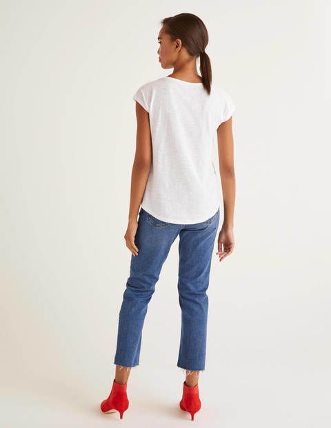 Robyn Jersey Tee - White, Sunglasses Robyn Jersey Tee - White, Sunglasses
