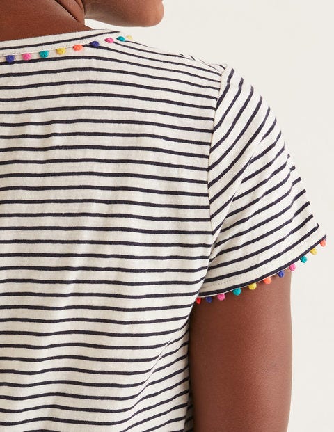 Charlie Jersey T-Shirt - Ivory/Navy Charlie Jersey T-Shirt - Ivory/Navy