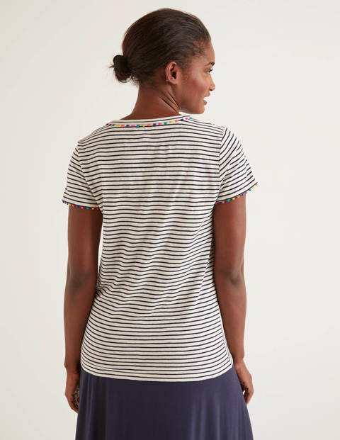 Charlie Jersey T-Shirt - Ivory/Navy Charlie Jersey T-Shirt - Ivory/Navy