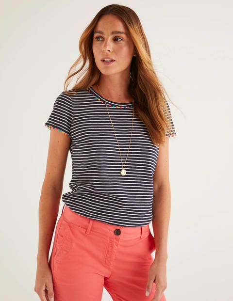 Charlie Jersey T-Shirt - Navy/Ivory Charlie Jersey T-Shirt - Navy/Ivory