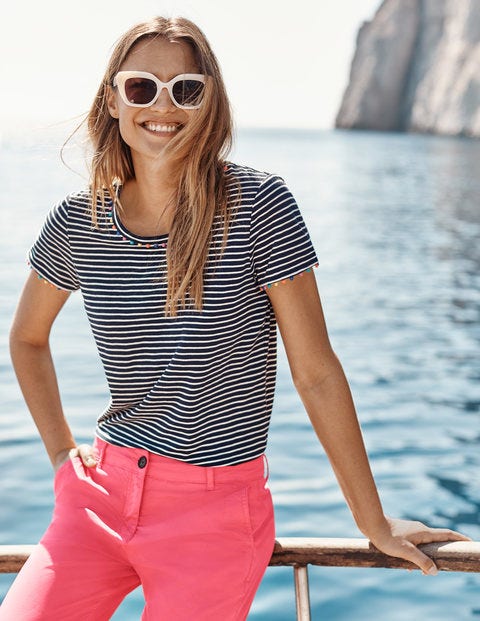 Charlie Jersey T-Shirt - Navy/Ivory Charlie Jersey T-Shirt - Navy/Ivory