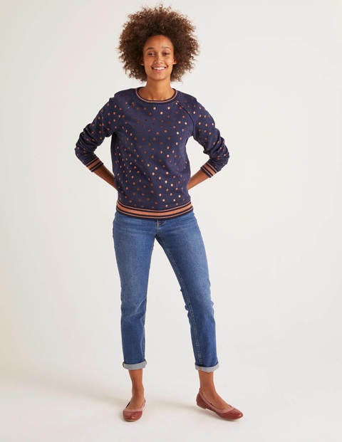 The Sweatshirt - Navy Metallic spot The Sweatshirt - Navy Metallic spot