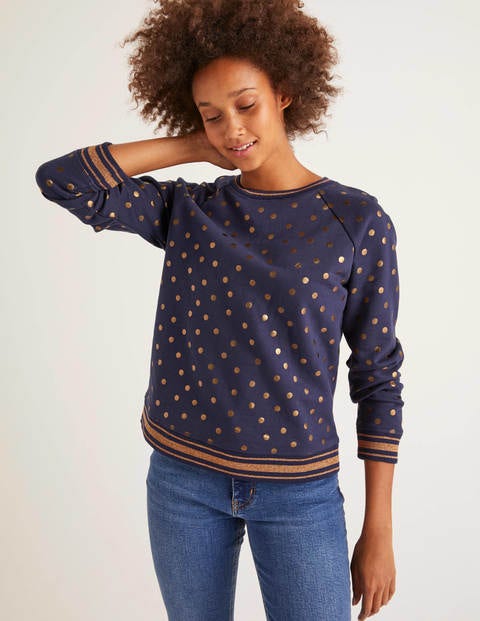 The Sweatshirt - Navy Metallic spot The Sweatshirt - Navy Metallic spot