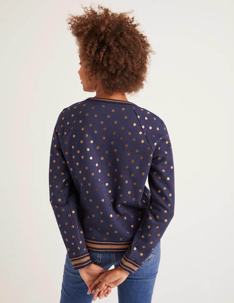 The Sweatshirt - Navy Metallic spot The Sweatshirt - Navy Metallic spot