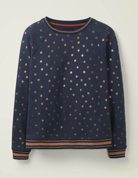 The Sweatshirt - Navy Metallic spot The Sweatshirt - Navy Metallic spot