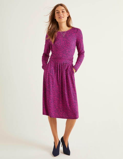 Abigail Jersey Dress - English Berry, Pebble Dot Abigail Jersey Dress - English Berry, Pebble Dot