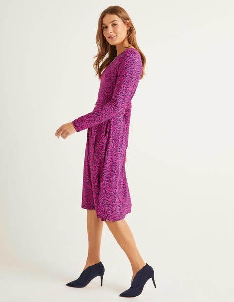 Abigail Jersey Dress - English Berry, Pebble Dot Abigail Jersey Dress - English Berry, Pebble Dot