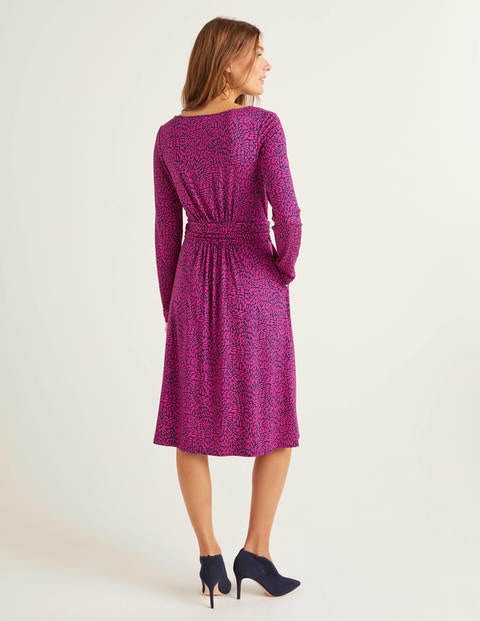 Abigail Jersey Dress - English Berry, Pebble Dot Abigail Jersey Dress - English Berry, Pebble Dot