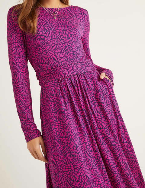 Abigail Jersey Dress - English Berry, Pebble Dot Abigail Jersey Dress - English Berry, Pebble Dot