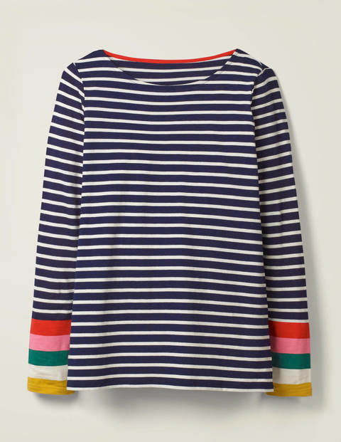 Long Sleeve Breton - Navy Multi Cuff Long Sleeve Breton - Navy Multi Cuff