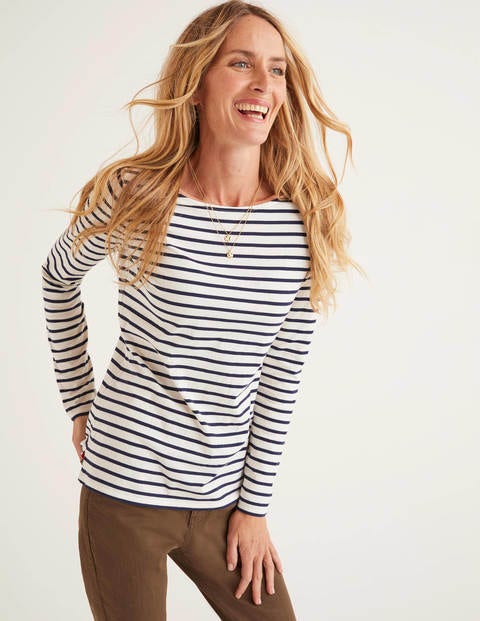 Long Sleeve Breton - Ivory/Navy Long Sleeve Breton - Ivory/Navy