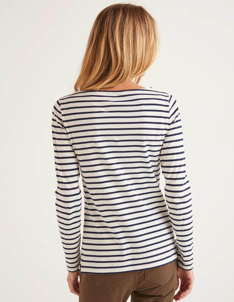 Long Sleeve Breton - Ivory/Navy Long Sleeve Breton - Ivory/Navy