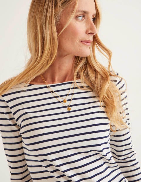 Long Sleeve Breton - Ivory/Navy Long Sleeve Breton - Ivory/Navy