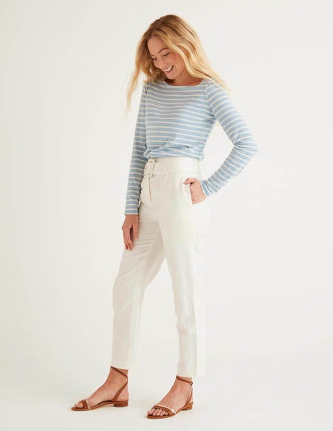 Langärmliges Bretonshirt - Fischreiherblau/Naturweiß Langärmliges Bretonshirt - Fischreiherblau/Naturweiß