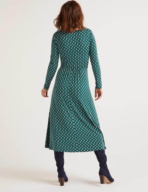 Ferne Jersey-Midikleid - Waldgrün, Zartes Blatt Ferne Jersey-Midikleid - Waldgrün, Zartes Blatt