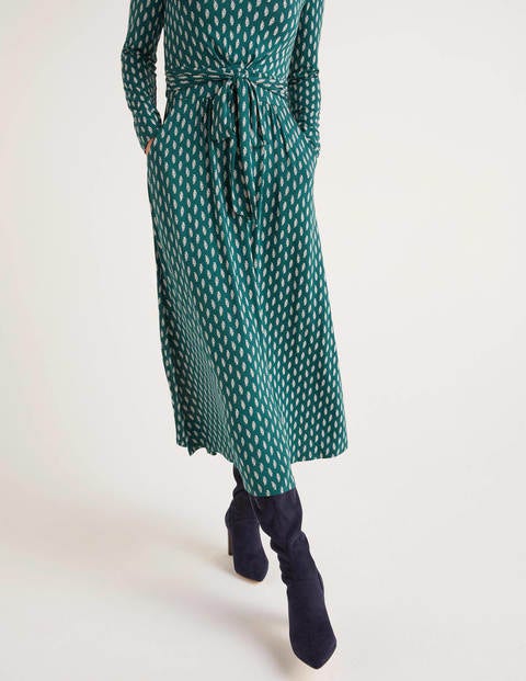 Ferne Jersey-Midikleid - Waldgrün, Zartes Blatt Ferne Jersey-Midikleid - Waldgrün, Zartes Blatt
