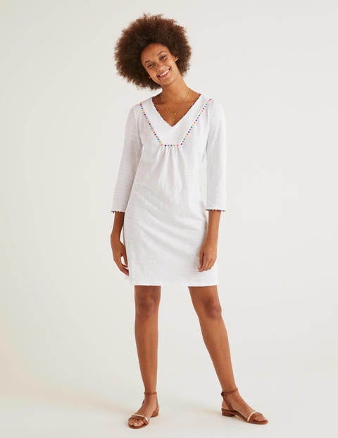 Charlie Jersey Tunic - White Charlie Jersey Tunic - White