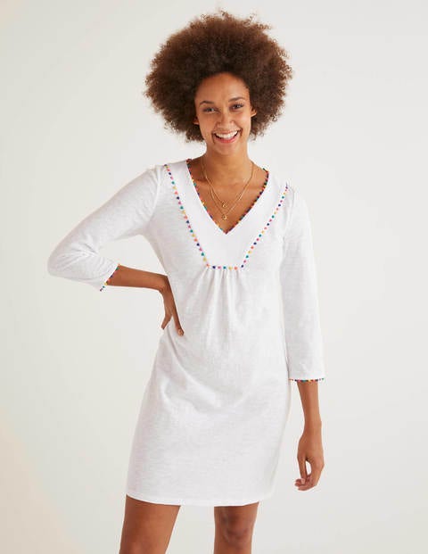 Charlie Jersey Tunic - White Charlie Jersey Tunic - White