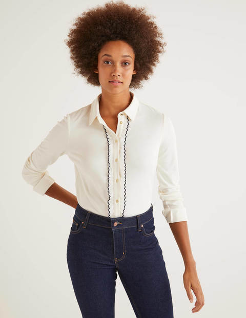 Florence Ponte Shirt - Ivory Florence Ponte Shirt - Ivory