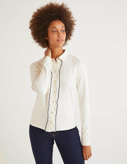 Florence Ponte Shirt - Ivory Florence Ponte Shirt - Ivory