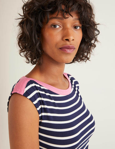 Eleanor Jersey Dress - Navy/Ivory Eleanor Jersey Dress - Navy/Ivory