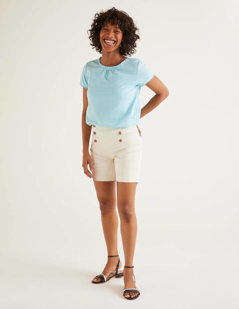 T-Shirt Tilda En Jersey Volanté - Iceberg T-Shirt Tilda En Jersey Volanté - Iceberg