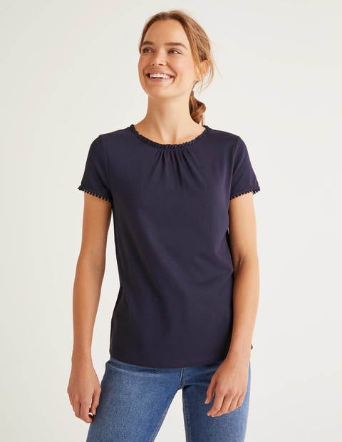 Tilda Frill Jersey Tee - Navy Tilda Frill Jersey Tee - Navy
