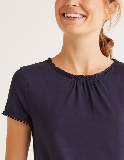 Tilda Frill Jersey Tee - Navy Tilda Frill Jersey Tee - Navy
