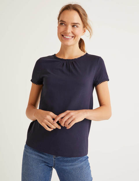 Tilda Frill Jersey Tee - Navy Tilda Frill Jersey Tee - Navy
