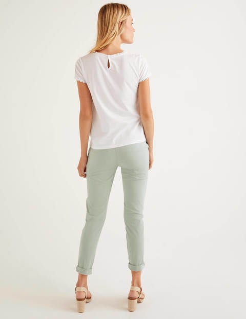 Tilda Frill Jersey Tee - White Tilda Frill Jersey Tee - White