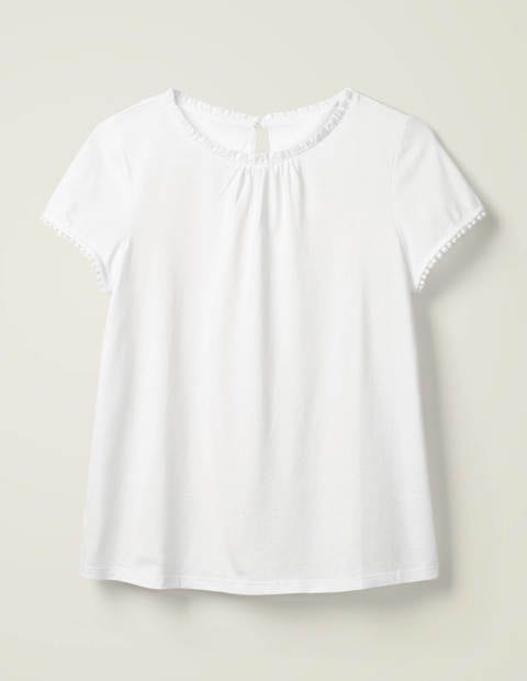 Tilda Frill Jersey Tee - White Tilda Frill Jersey Tee - White