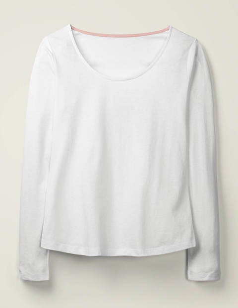 Supersoft Scoop Neck Tee - White Supersoft Scoop Neck Tee - White