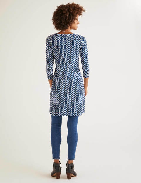 Tori Jersey Tunic - Navy, Arc Scallop Tori Jersey Tunic - Navy, Arc Scallop