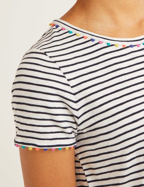 Charlie T-Shirt-Kleid Aus Jersey - Naturweiß/Navy Charlie T-Shirt-Kleid Aus Jersey - Naturweiß/Navy