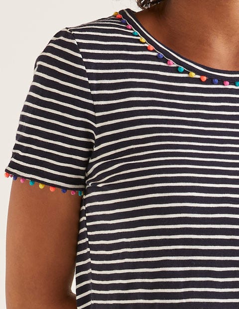 Charlie T-Shirt-Kleid Aus Jersey - Navy/Naturweiß Charlie T-Shirt-Kleid Aus Jersey - Navy/Naturweiß