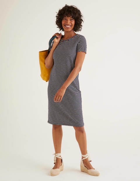 Robe T-shirt Charlie en jersey - Bleu marine/ivoire Robe T-shirt Charlie en jersey - Bleu marine/ivoire