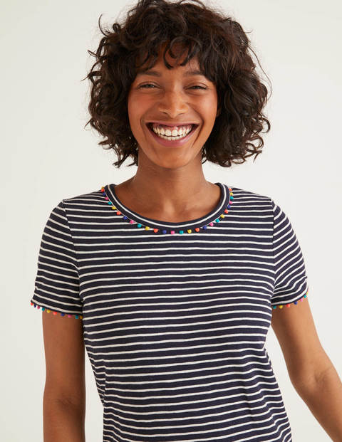 Robe T-shirt Charlie en jersey - Bleu marine/ivoire Robe T-shirt Charlie en jersey - Bleu marine/ivoire