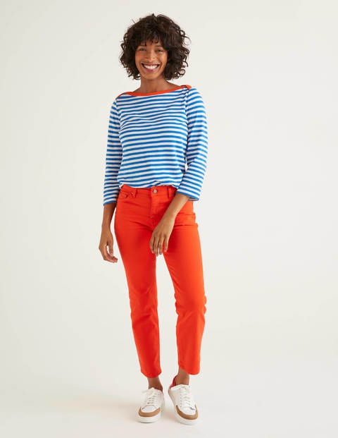 Georgia Jersey Tee - Ivory/Bold Blue Georgia Jersey Tee - Ivory/Bold Blue