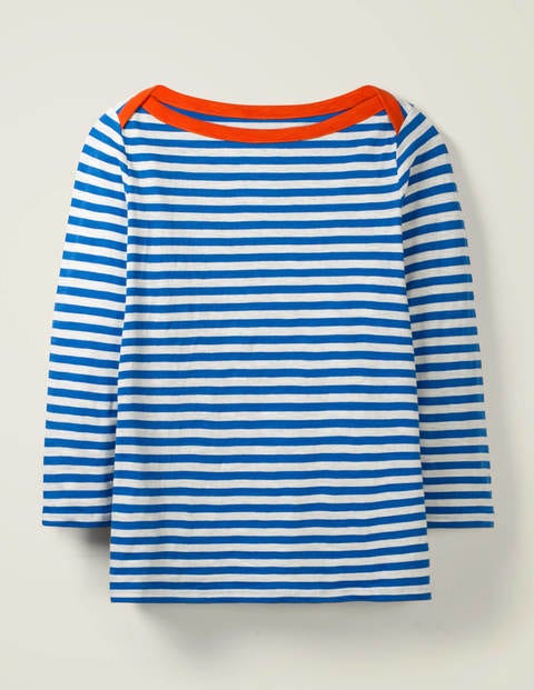 Georgia Jersey Tee - Ivory/Bold Blue Georgia Jersey Tee - Ivory/Bold Blue