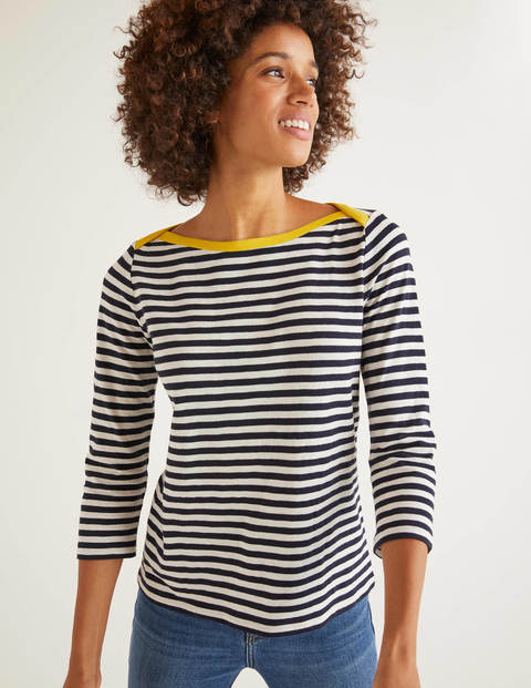 Georgia Jersey Tee - Ivory/Navy Georgia Jersey Tee - Ivory/Navy