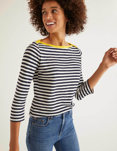 Georgia Jersey Tee - Ivory/Navy Georgia Jersey Tee - Ivory/Navy