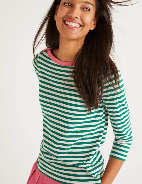 Georgia Jersey Tee - Ivory/Forest Georgia Jersey Tee - Ivory/Forest