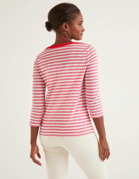 Georgia Jersey Tee - Ivory/Bright Camellia Georgia Jersey Tee - Ivory/Bright Camellia