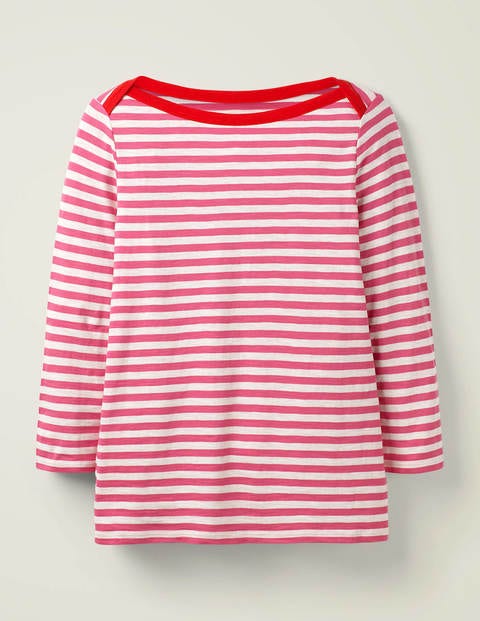 Georgia Jersey Tee - Ivory/Bright Camellia Georgia Jersey Tee - Ivory/Bright Camellia