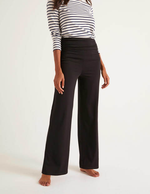 Wide Leg Jersey Trousers - Black Wide Leg Jersey Trousers - Black