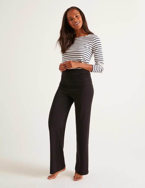 Wide Leg Jersey Trousers - Black Wide Leg Jersey Trousers - Black
