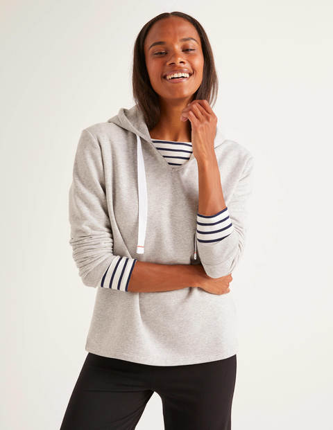 Jersey Lounge Hoodie - Grey Marl Jersey Lounge Hoodie - Grey Marl