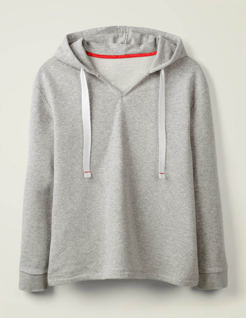 Gemütlicher Kapuzenpullover aus Jersey - Grau Meliert Gemütlicher Kapuzenpullover aus Jersey - Grau Meliert