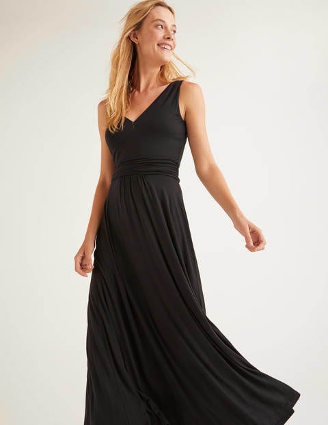 black jersey maxi dress uk